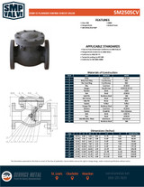 250# IBBM Flg Swing Check Valve Cut Sheet