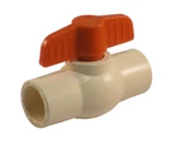 Thermoplastic Valve, CPVC, Copper Tube Size, Solvent Connection, 150 WOG