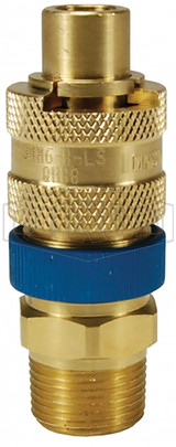 N4M4-B-LS - Dix-Lock® N-Series Interchange Male Head x Male Threaded Safety-Lock End Plug