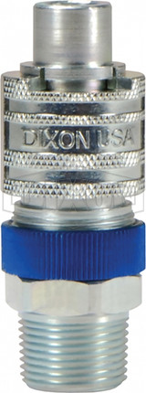 N4M4-LS - Dix-Lock® N-Series Interchange Male Head x Male Threaded Safety-Lock End Plug