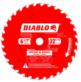 6-1/2 in. x 32 Tooth Wood & Metal Carbide Saw Blade