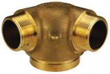 90FRC6025 - Two-Way Male Outlet Roof Connection 90° Bottom Outlet