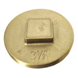 3-1/2" IPS Southern Code Raised Head Brass Cleanout Plug