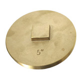 5" IPS Southern Code Raised Head Brass Cleanout Plug