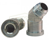 C6145F1616 - 45° Flange Elbow x Male JIC Hydraulic Adapter