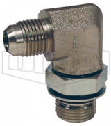B3801-4-4 - British Thread Adapter JIC Male 37° Flare x Male BSPP 90° Elbow