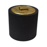 2" Cast Iron Cleanout w/ 1-1/2" Raised Head Brass Plug