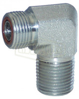FS2501-8-8 - Male Flat Face x Male NPTF 90° Elbow