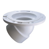 3″ x 4″ PVC 45 Degree Closet Flange w/ Plastic Swivel Ring
