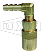 2CM9S3-B-E - CM-Series Industrial Mold Unvalved Coupler 90° Hose Barb