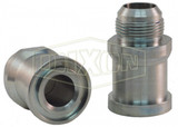 C6200F2420 - Straight Flange x Male JIC Hydraulic Adapter
