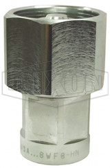 8WF8-HN - W-Series Wingstyle Hex-Nut Female Threaded Coupler