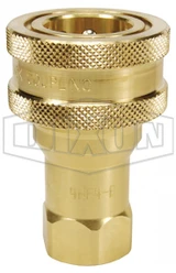 8HBF8-B - H-Series ISO-B Poppet Valve Female Threaded Coupler