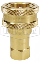 4HF4-B - H-Series ISO-B Poppet Valve Female Threaded Coupler