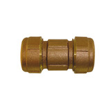 1-1/4" CTS Short Brass Compression Coupling- Lead Free