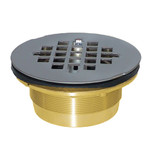 2" Brass No-Caulk Shower Drain w/ Key