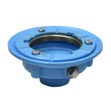 2" No Hub Cast Iron Drain Base for 3-1/2" Spud (7" Pan)