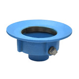 3" No Hub Cast Iron Slab Drain Base for 3-1/2" Spud (7" Pan)