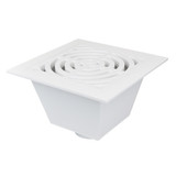 4" Hub PVC Floor Sink w/ Full Grate Dome Strainer