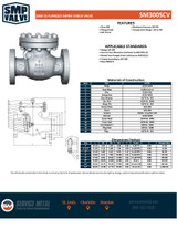300# Cast Steel Flanged Swing Check Valve Spec Sheet