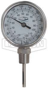 31040104 - Model 31 Bi-Metal Bottom Connected 90° Angle 3" Face Thermometer