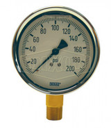 GLBR1500 - Brass Liquid Filled Lower Mount Gauge