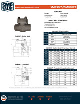 800# Forged Steel Threaded Piston Check SM830CS Data Sheet