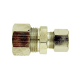 3/8" O.D. x 5/8" O.D. Brass Compression Union - Chrome Plated
