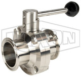 B5107E300CC-A - B5107-Series Butterfly Valve with Pull Handle Clamp End