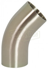 B2KS-R50P - Polished 45° Weld Elbow with Tangent