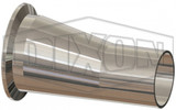 T32M-200150PM - BioPharm Clamp x Weld Eccentric Reducer - T32M
