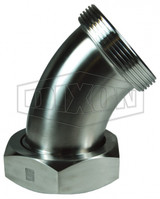 B2P-G400 - Threaded Bevel Seat x Plain Bevel Seat with Hex Nut 45° Elbow
