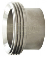 15A-R250 - Long Threaded Bevel Seat Weld Ferrule