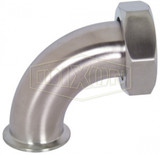 B2FMP-14-G400 - 90° Clamp x Plain Bevel Seat with Hex Nut Elbow