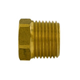 1/2"x3/8" Threaded Yellow Brass Hex Bushing- Lead Free
