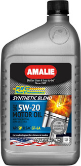 AMALIE Pro High Performance Synthetic Blend 5W-20 Motor Oil (160-75646-56) 1 Quart Bottle, Pack of 12