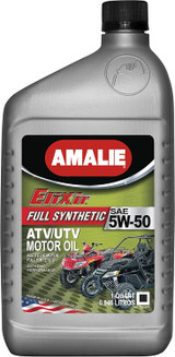 AMALIE Elixir 5W-50 Full Synthetic ATV/UTV Engine Oil (160-72516-56) 1 Quart Bottle, Pack of 12