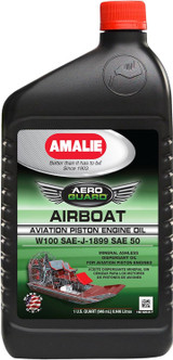 AMALIE AIRBOAT AVA PISTON ENG W100 50 (160-62046-56) 1 Quart Bottle, Pack of 12