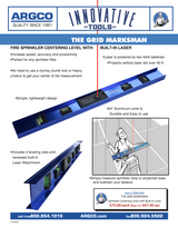 Fire Sprinkler Laser Centering Level Grid-Marksman Data Sheet
