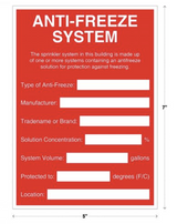 Sign Alum 5x7 Anti-Freeze System