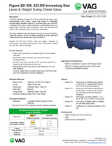 Figure 221DS, 222 DS Increasing Size Lever & Weight Swing Check Valve