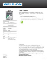 Weld-On C-65 Cleaner