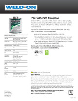 Weld-On 794 ABS-PVC Transition