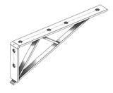 Fig. 9107BB Heavy Duty Shelf Bracket, 16-1/2″