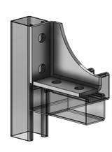 Fig. 9032CA 4-Hole Webbed Corner Angle, Right Hand, 3-1/2″ x 4-1/8″