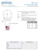 Empire Figure 421 – Ajustable Pipe Saddle Support with Threaded Coupling Submittal