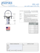 Empire Figure 425 – Pipe Saddle Support With U-Bolt Submittal