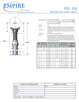 Empire Figure 426 – Adjustable Pipe Saddle Support Submittal