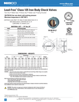 Lead-Free Class 125 Iron Body Twin Wafer Silent Check Valves 14-24 inch Spec Sheet