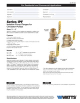 Isolation Pump Flanges IPG Spec Sheet